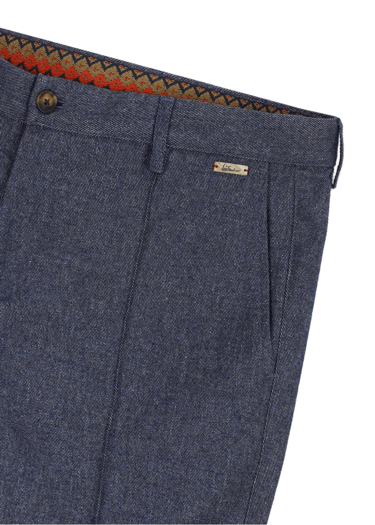 Luis Trenker Pantaloni In Tessuto Misto Lino E Lana Modello Lubrizz