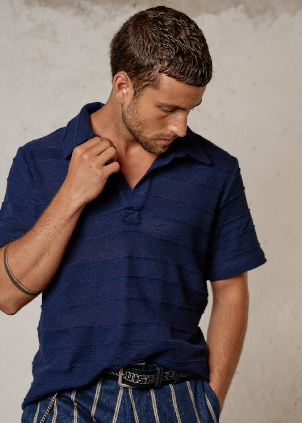 Luis Trenker Polo In Jersey Di Cotone Modello Lubarel