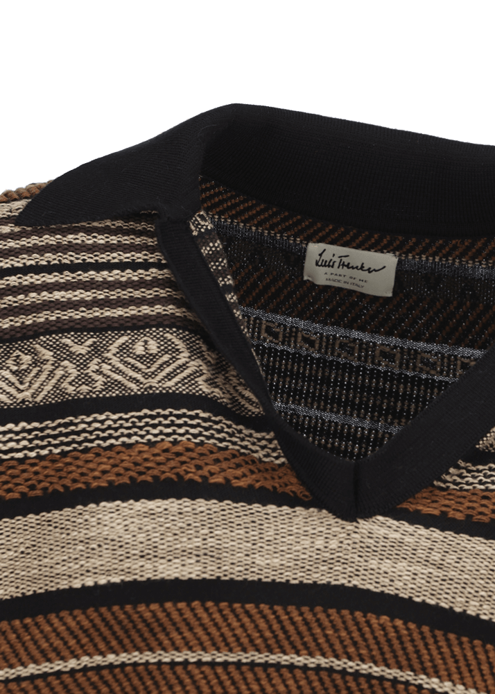 Luis Trenker Polo In Maglia Con Motivo A Righe Modello Luweric