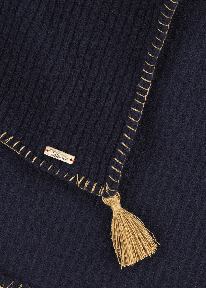 Luis Trenker Poncho In Lana Vergine Con Collo Alto Lupiera