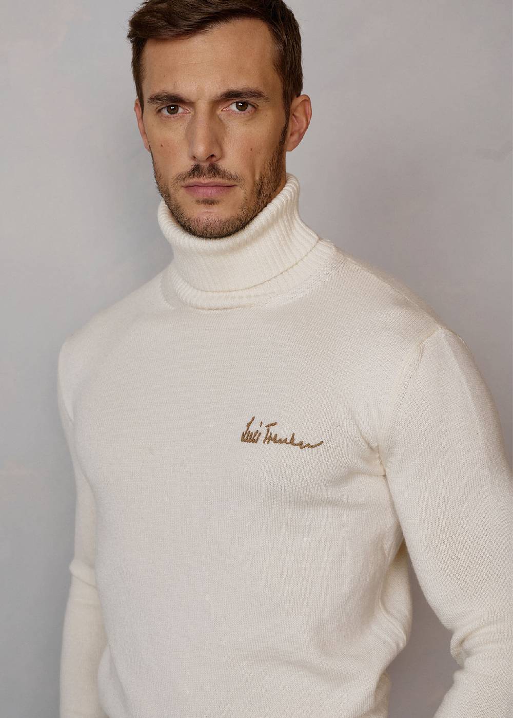 Luis Trenker Pullover A Collo Alto In Lana Merino Luwalbert