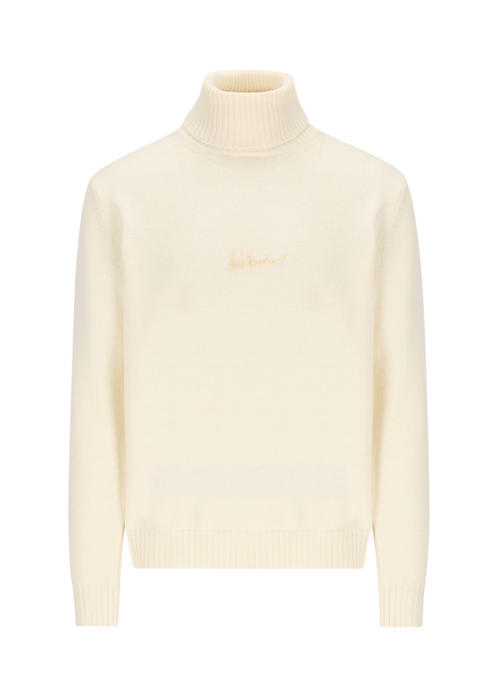 Luis Trenker Pullover A Collo Alto In Lana Merino Luwalbert