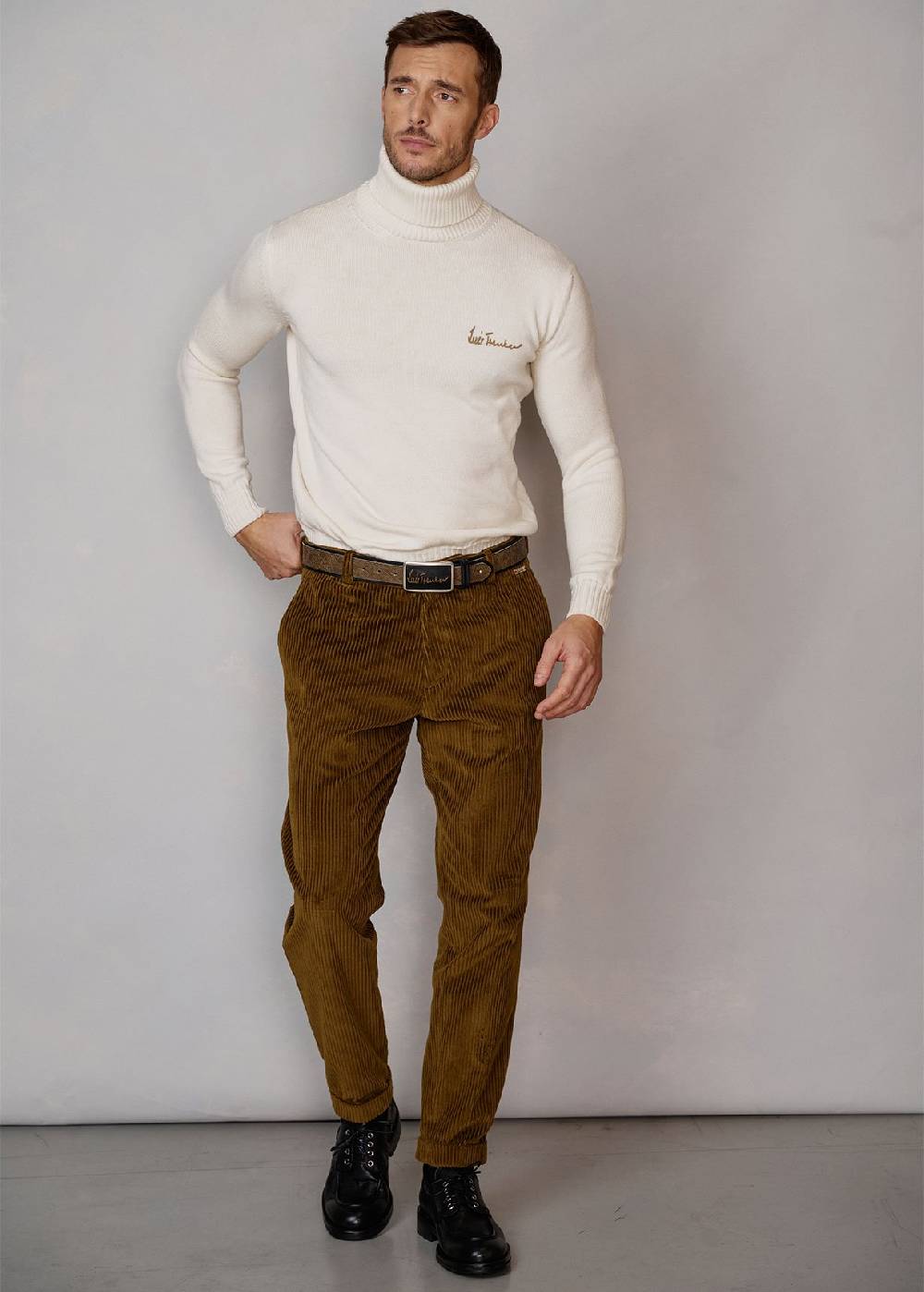 Luis Trenker Pullover a collo alto in lana merino Luwalbert