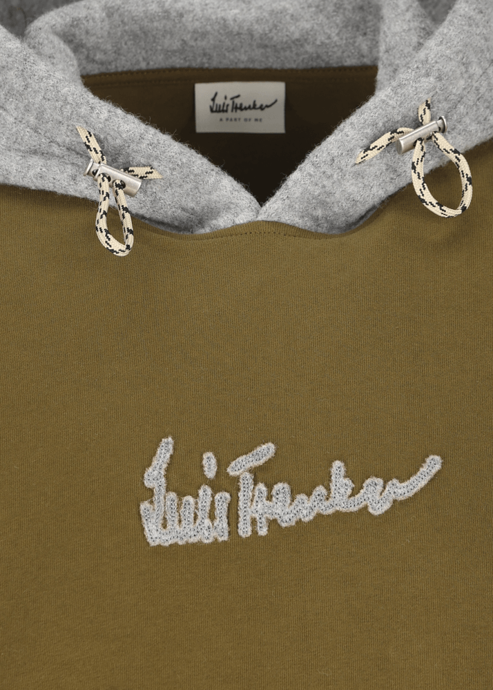 Luis Trenker Pullover Con Cappuccio E Logo Luphilipp