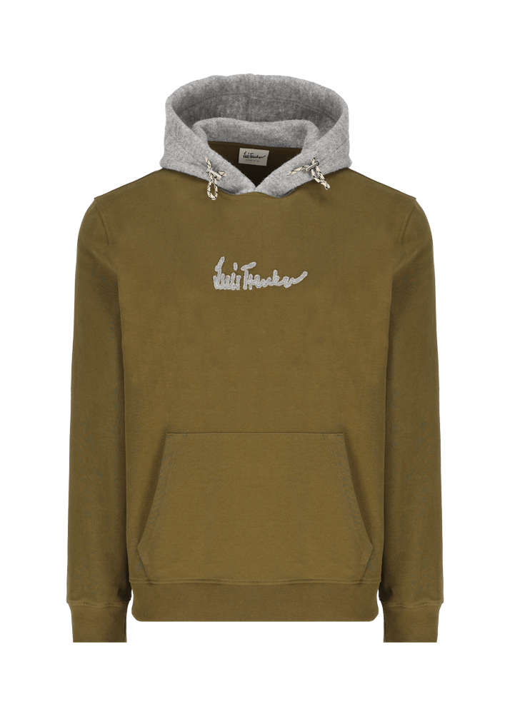 Luis Trenker Pullover con cappuccio e logo Luphilipp