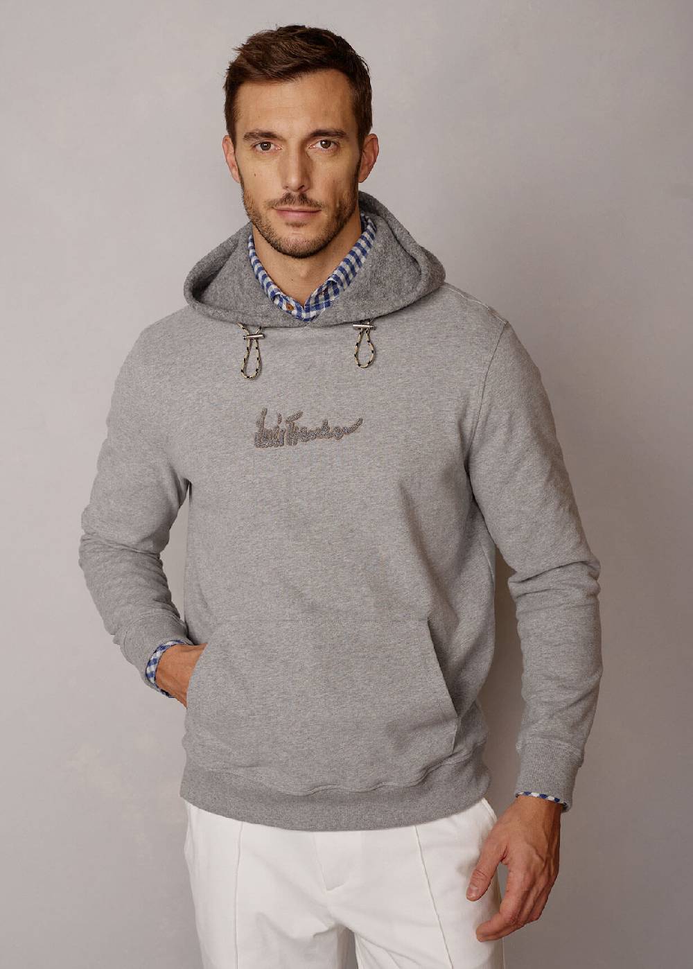 Luis Trenker Pullover Con Cappuccio E Logo Luphilipp