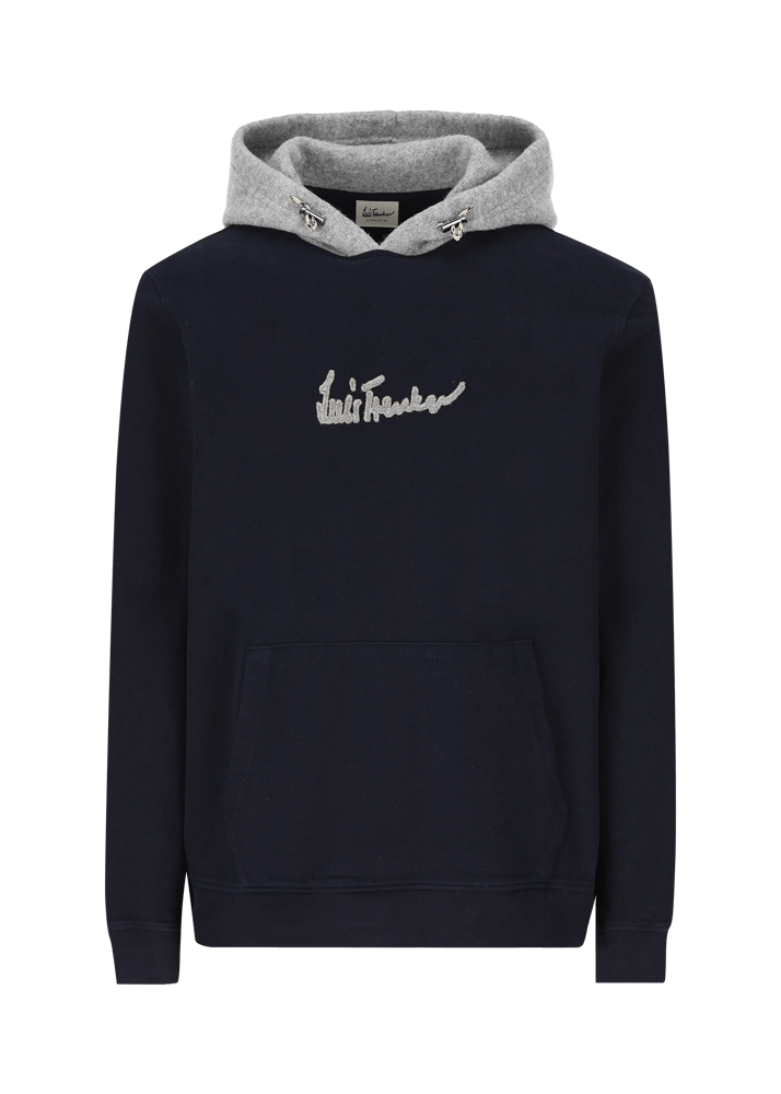 Luis Trenker Pullover con cappuccio e logo Luphilipp