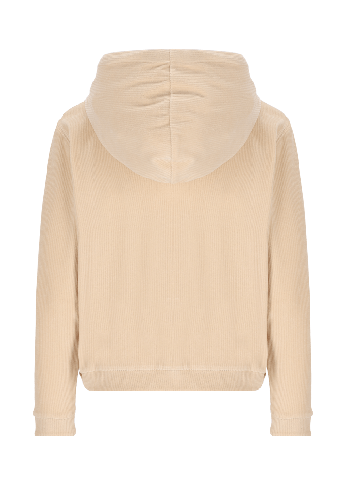 Luis Trenker Pullover Con Cappuccio Realizzato In Jersey Di Velluto A Coste Luannette