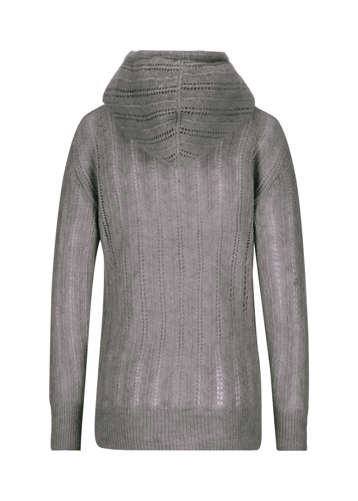 Luis Trenker Pullover Lavorato A Maglia Con Cappuccio Luwaltraud