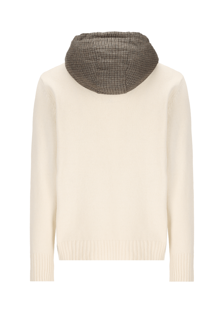 Luis Trenker Pullover Lavorato A Maglia Con Cappuccio Luwilfried