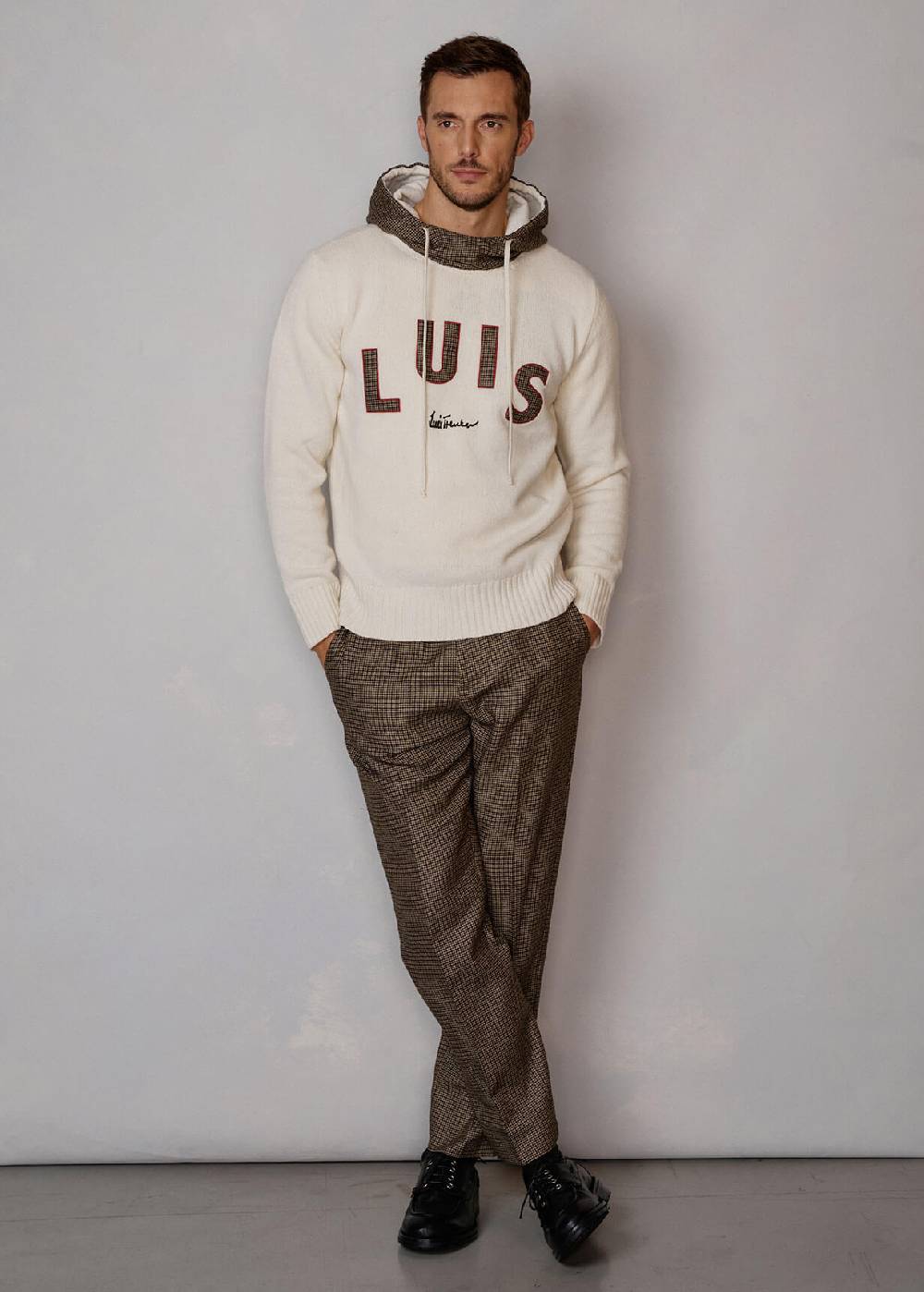 Luis Trenker Pullover lavorato a maglia con cappuccio Luwilfried