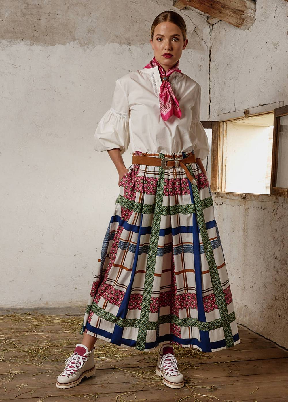 Luis Trenker Scarpa alta stringata in pelle modello Lupaolina