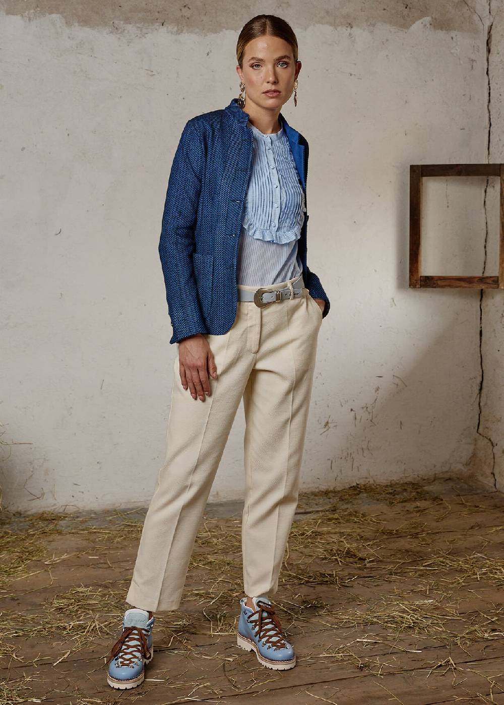 Luis Trenker Scarpa alta stringata in pelle modello Lupaolina