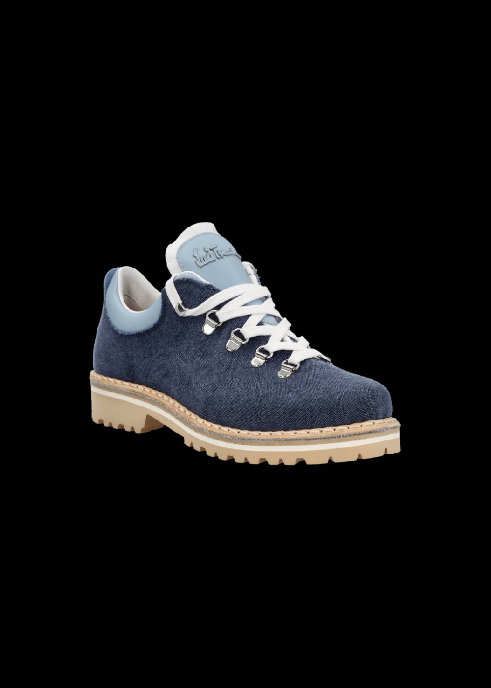 Luis Trenker Scarpa Stringata In Tela E Pelle Modello Lulea