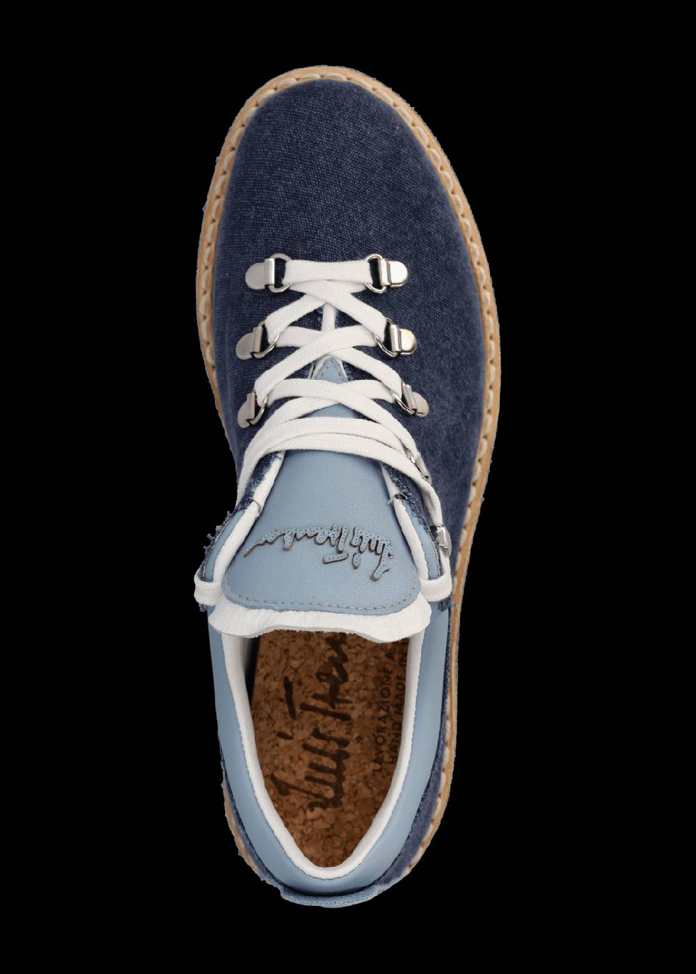 Luis Trenker Scarpa Stringata In Tela E Pelle Modello Lulea