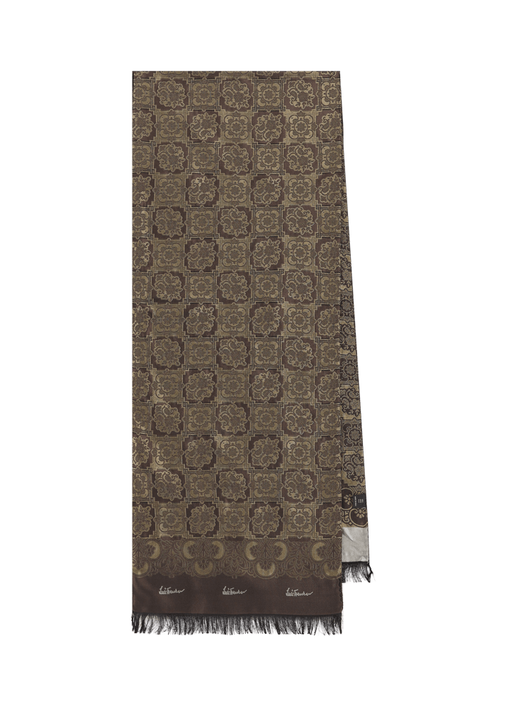Luis Trenker Sciarpa in seta jacquard modello Lufranzi