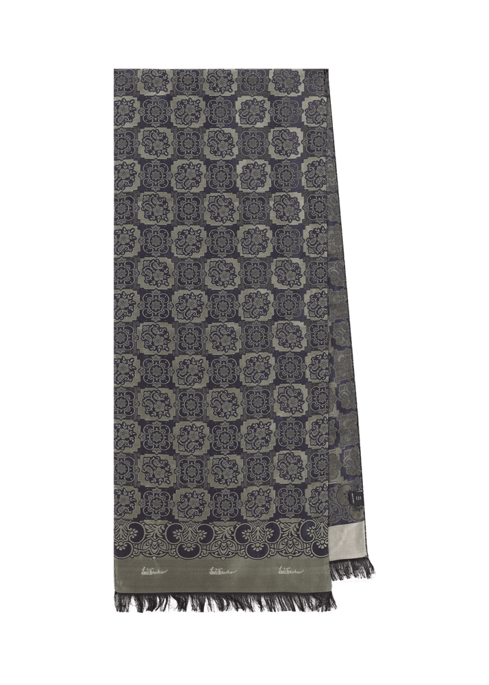 Luis Trenker Sciarpa in seta jacquard modello Lufranzi
