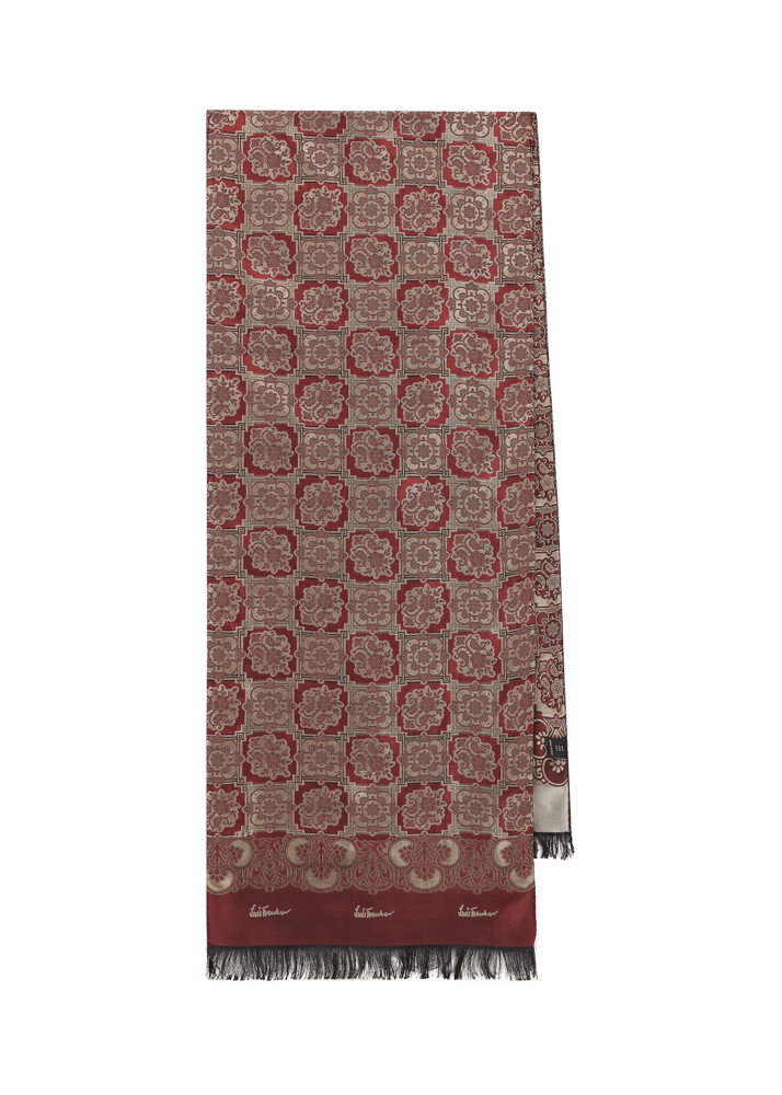 Luis Trenker Sciarpa in seta jacquard modello Lufranzi