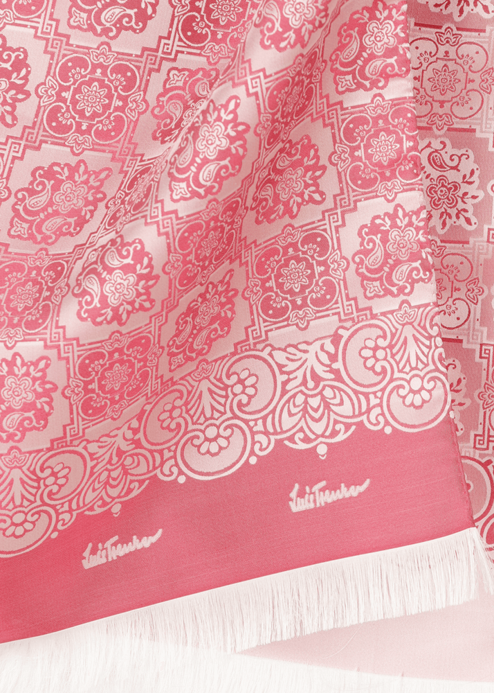 Luis Trenker Sciarpa In Seta Jacquard Modello Lufranzi