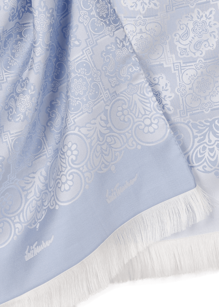 Luis Trenker Sciarpa In Seta Jacquard Modello Lufranzi