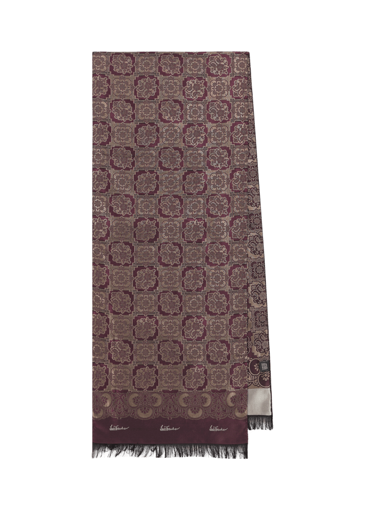 Luis Trenker Sciarpa in seta jacquard modello Lufranzi