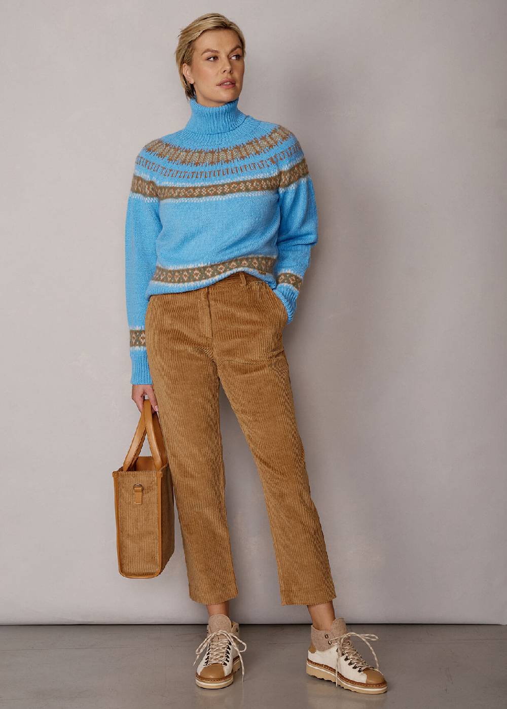 Luis Trenker Sneaker alta in materiale misto Lugioanna