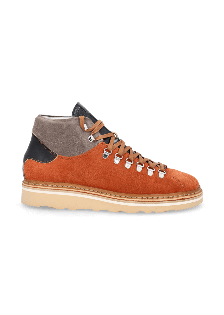 Luis Trenker Sneaker Alta In Pelle Modello Lugionata