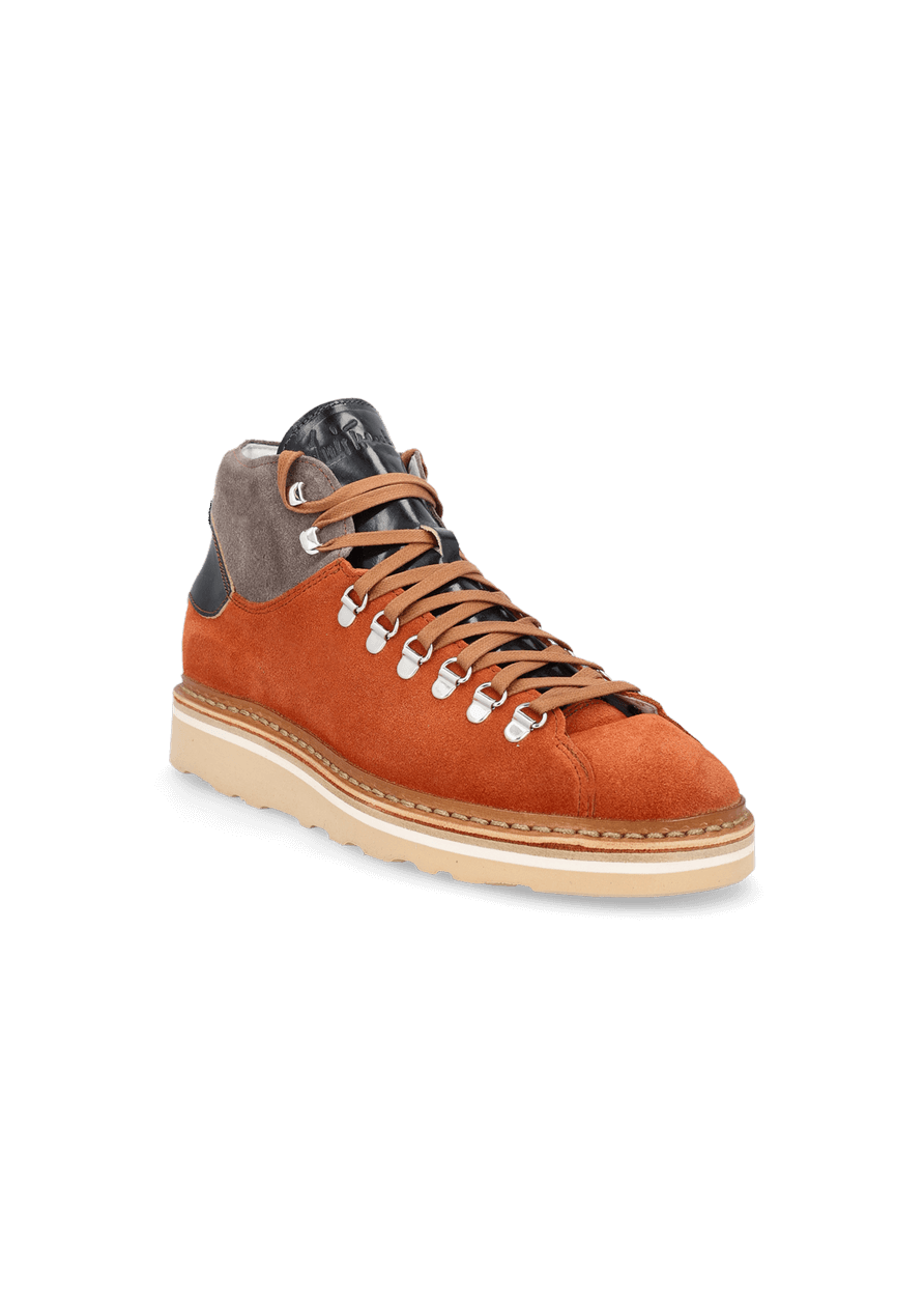 Luis Trenker Sneaker Alta In Pelle Modello Lugionata