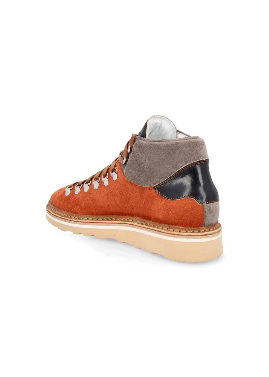 Luis Trenker Sneaker Alta In Pelle Modello Lugionata