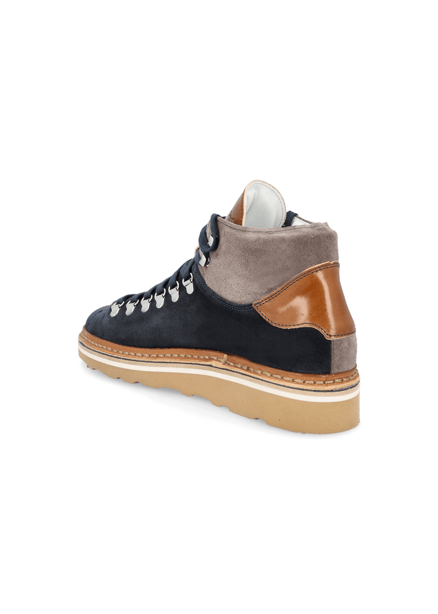 Luis Trenker Sneaker Alta In Pelle Modello Lugionata