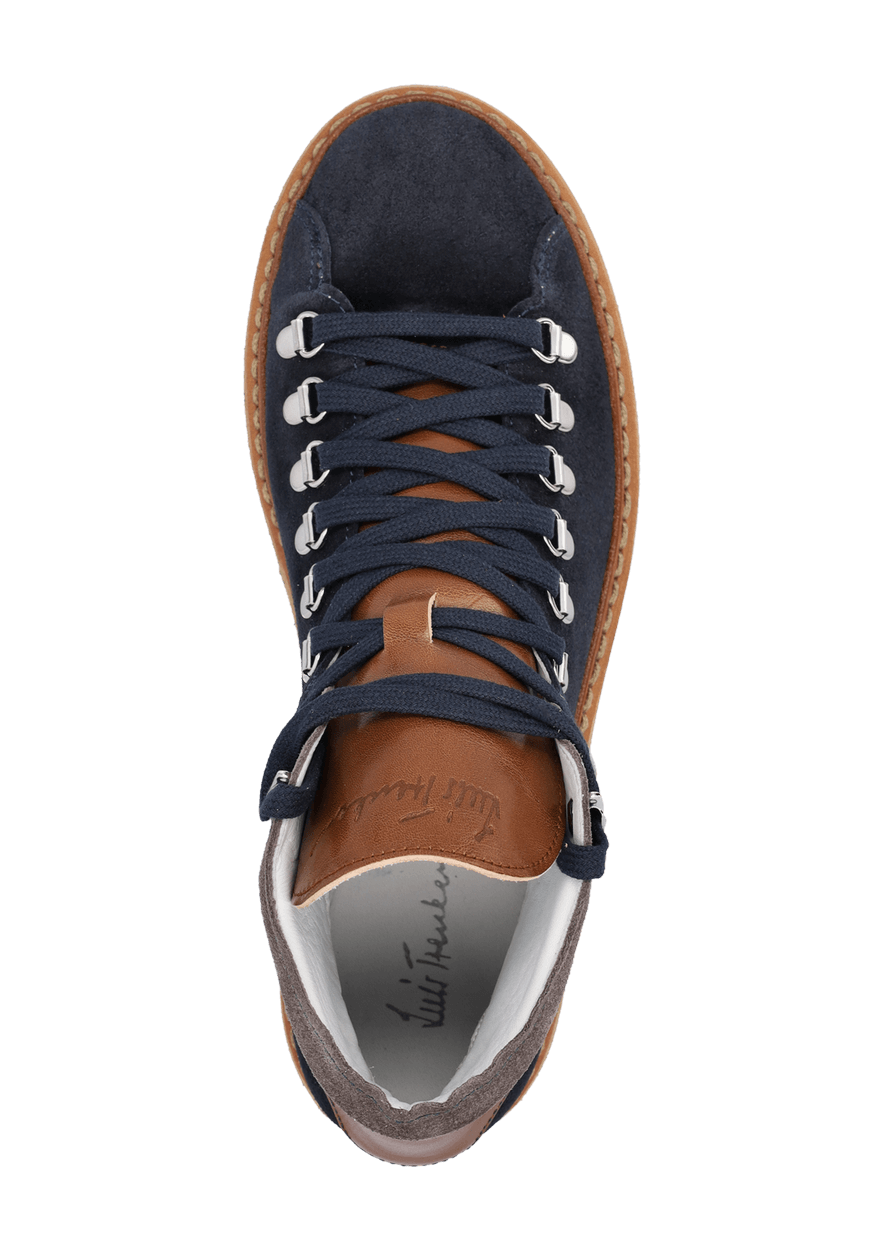 Luis Trenker Sneaker Alta In Pelle Modello Lugionata