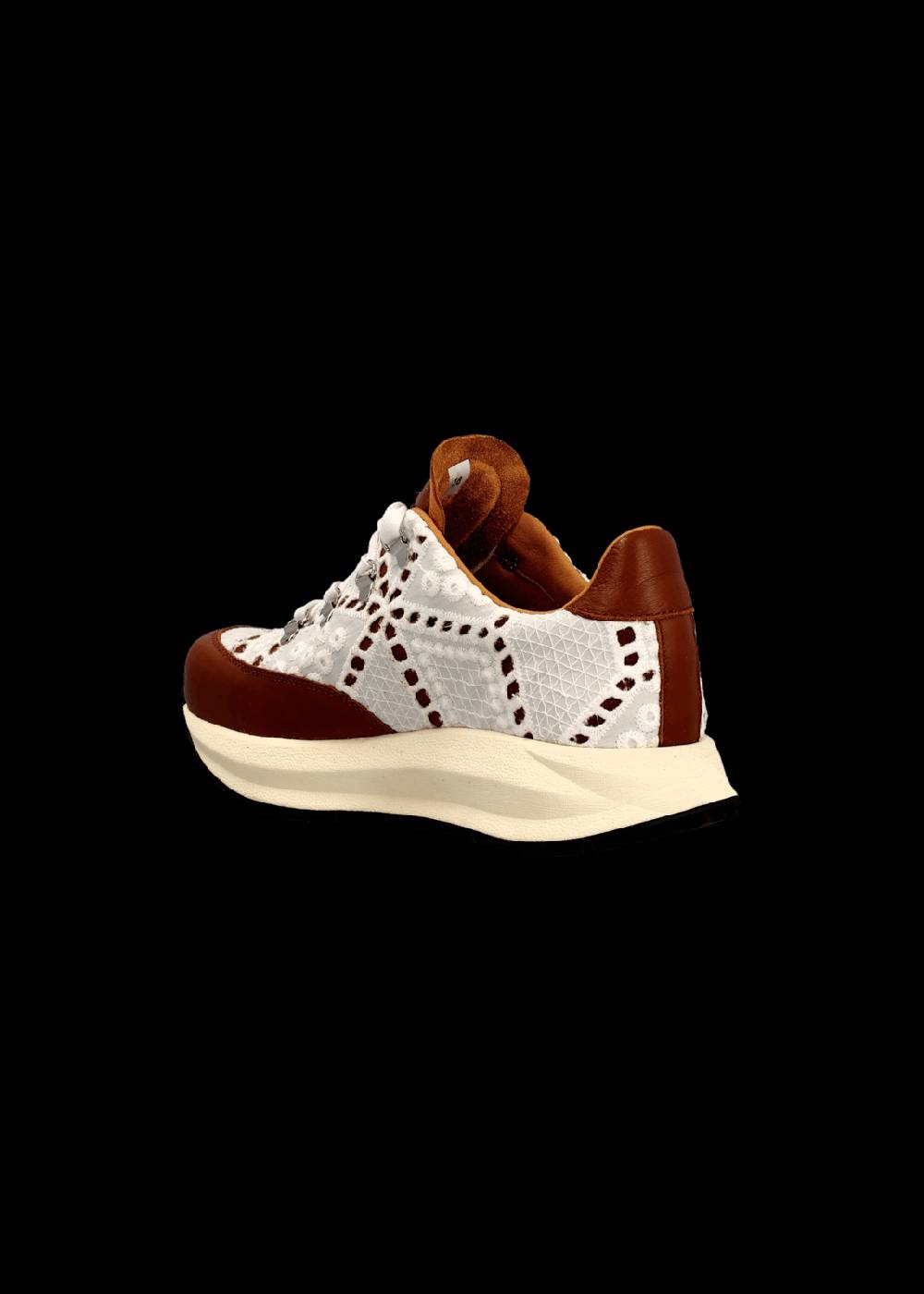 Luis Trenker Sneaker In Pelle E Pizzo Modello Luleandra