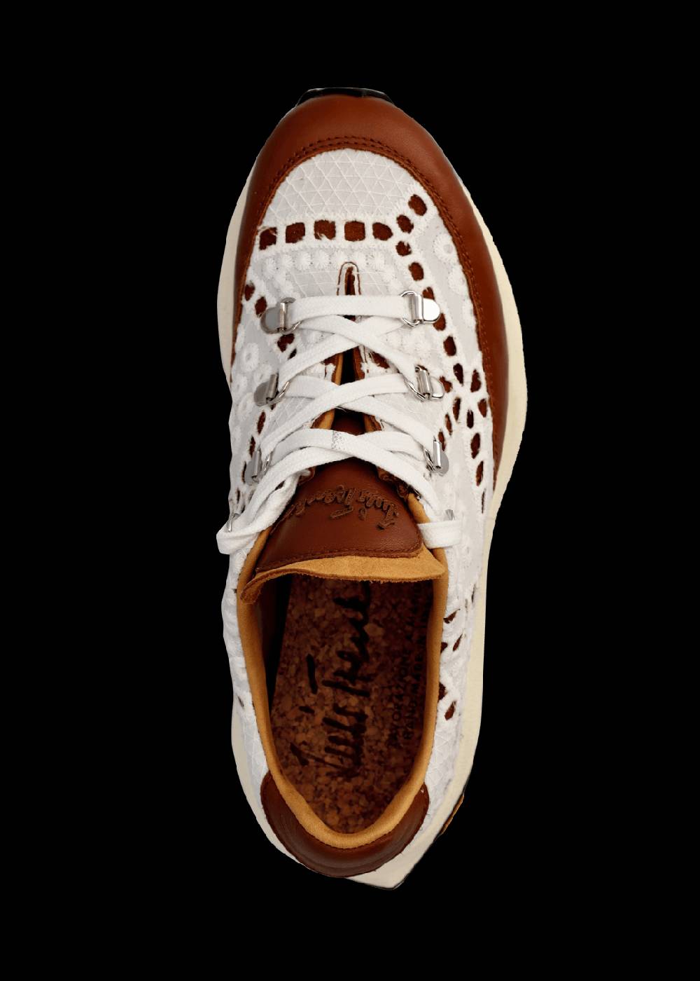 Luis Trenker Sneaker In Pelle E Pizzo Modello Luleandra