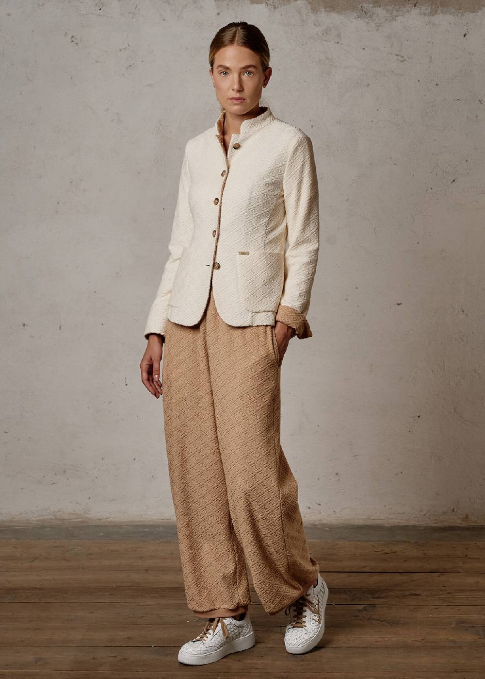 Luis Trenker Sneaker in pelle intrecciata modello Lupintras