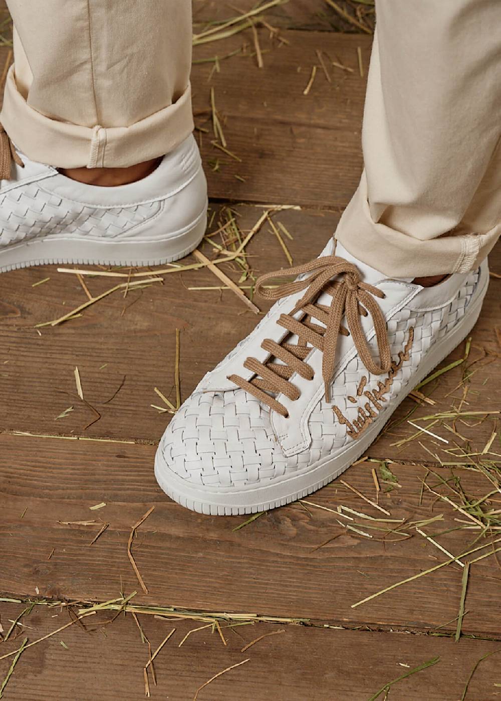 Luis Trenker Sneaker In Pelle Intrecciata Modello Lupintros