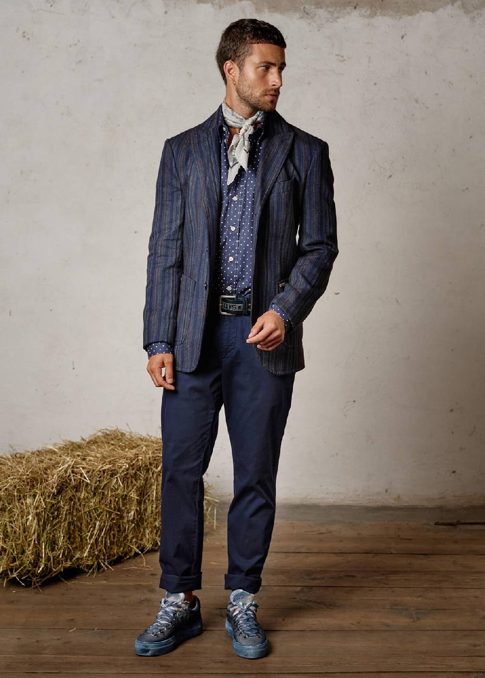 Luis Trenker Sneaker in tela e pelle modello Luleon