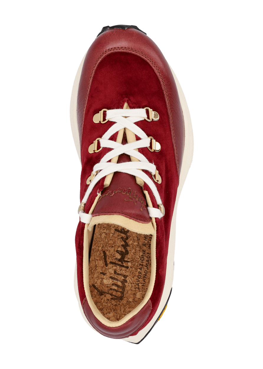 Luis Trenker Sneakers In Velluto E Pelle Modello Luleandra