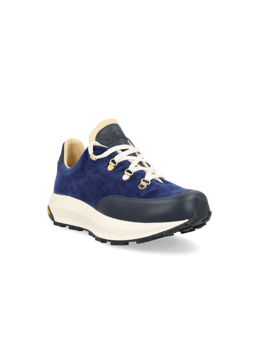 Luis Trenker Sneakers In Velluto E Pelle Modello Luleandra