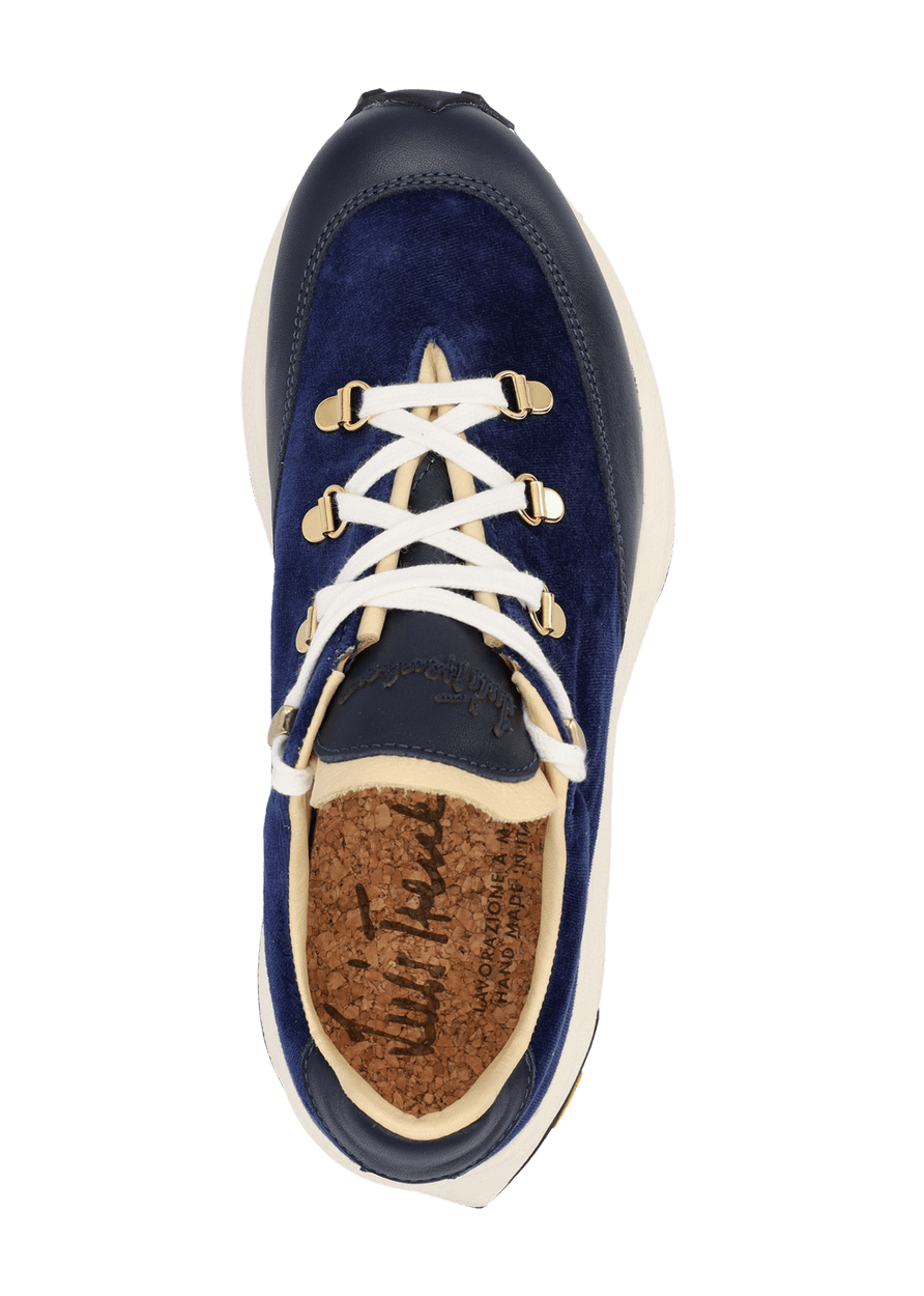 Luis Trenker Sneakers In Velluto E Pelle Modello Luleandra