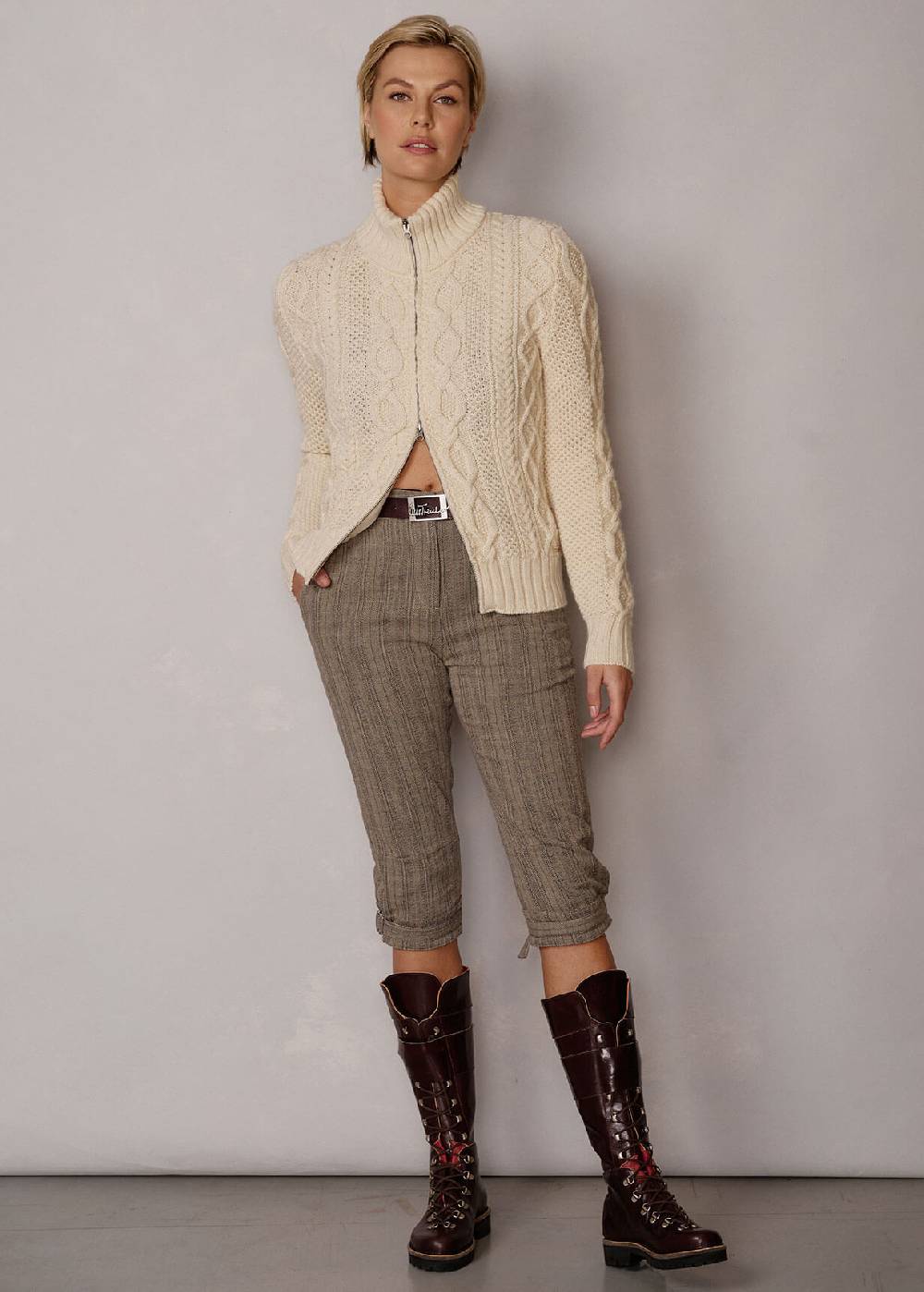 Luis Trenker Stivale in pelle alto fino al ginocchio Lutina