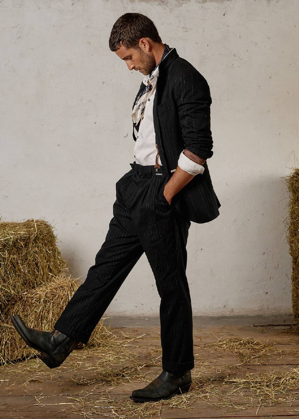 Luis Trenker Stivali Da Cowboy In Pelle Ricamata Modello Lucamp