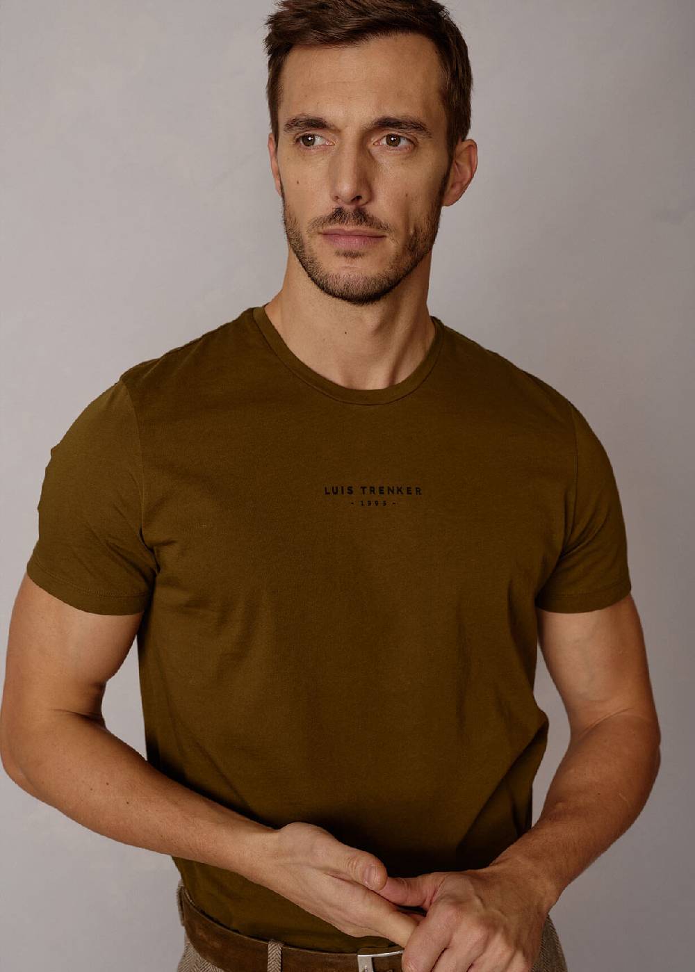 Luis Trenker T-shirt basic in cotone modello Lucarlo