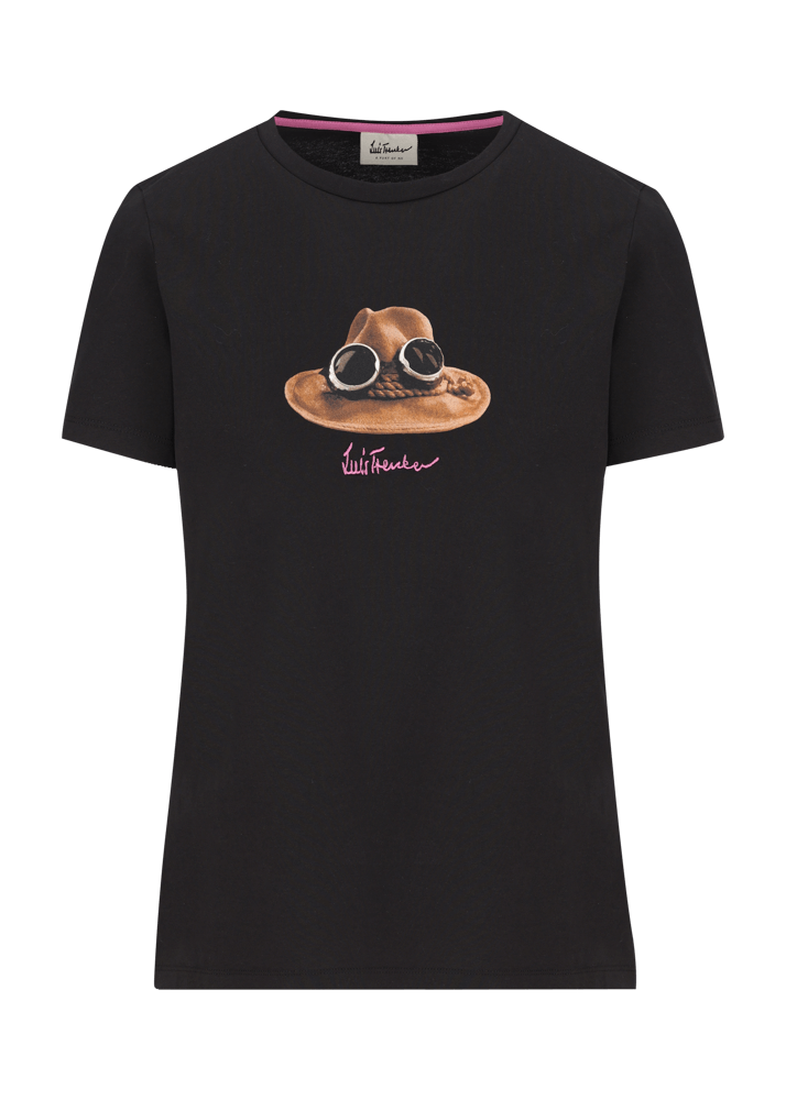 Luis Trenker T-shirt con grafica iconica raffigurante "Il Cappello"