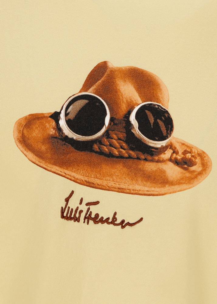 Luis Trenker T-shirt Con Grafica Iconica Raffigurante "Il Cappello"