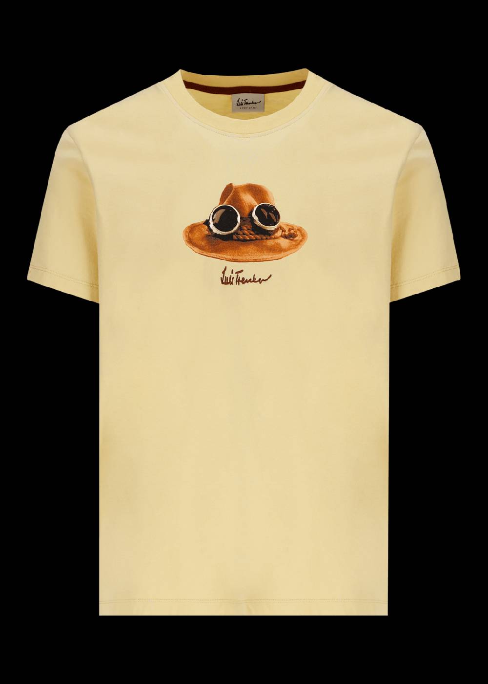 Luis Trenker T-shirt con grafica iconica raffigurante "Il Cappello"