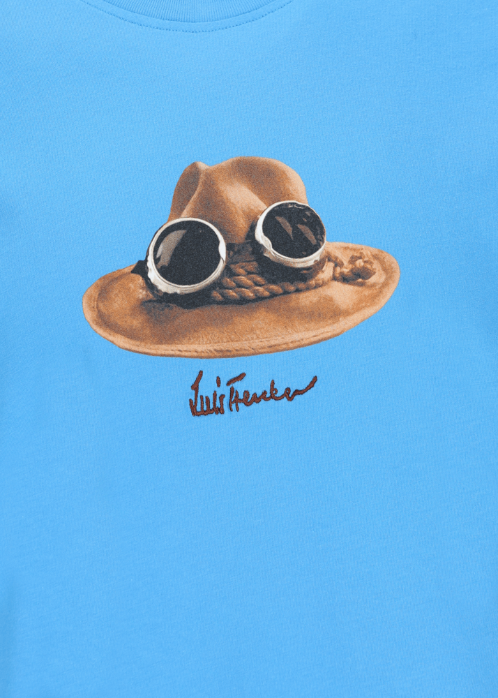 Luis Trenker T-shirt Con Grafica Iconica Raffigurante "Il Cappello"