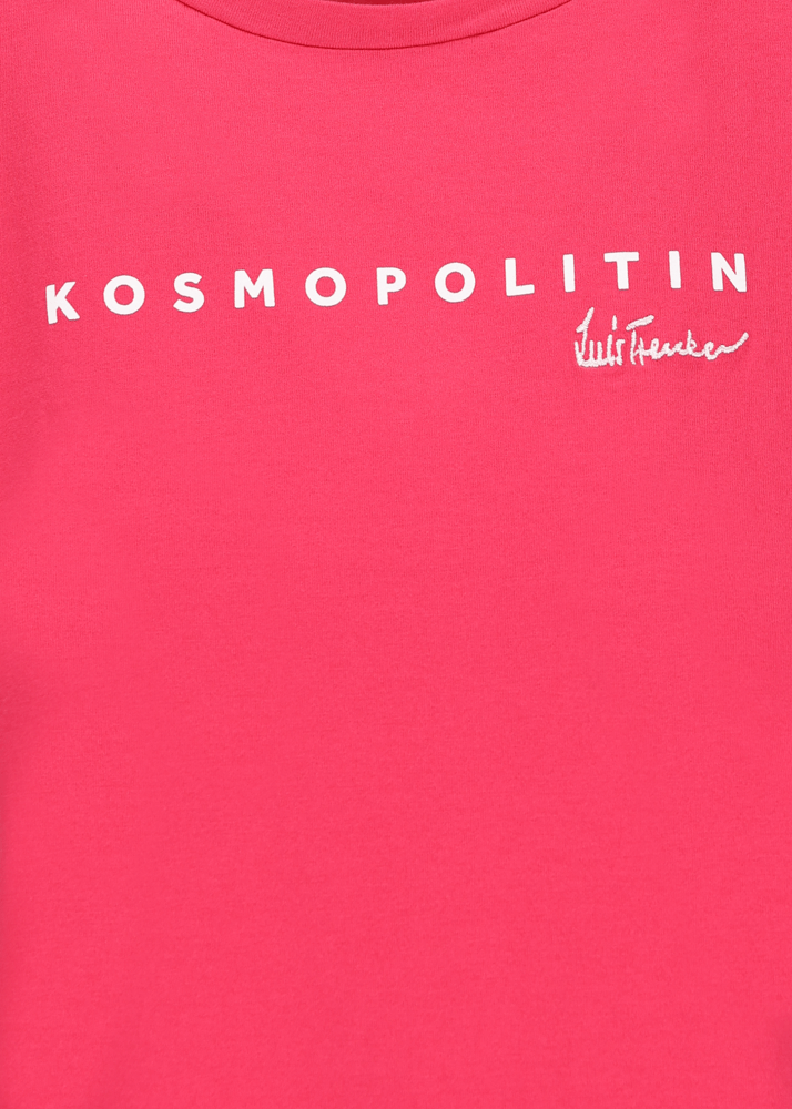 Luis Trenker T-shirt Con Logo Ricamato E Stampa "Kosmopolit"