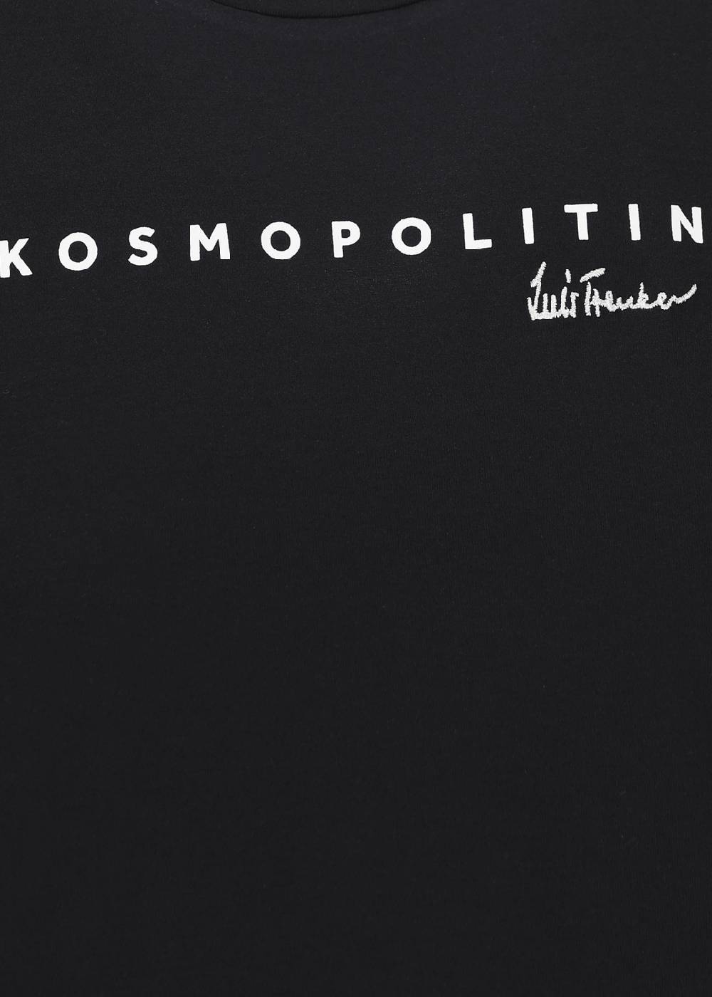 Luis Trenker T-shirt Con Logo Ricamato E Stampa "Kosmopolit"