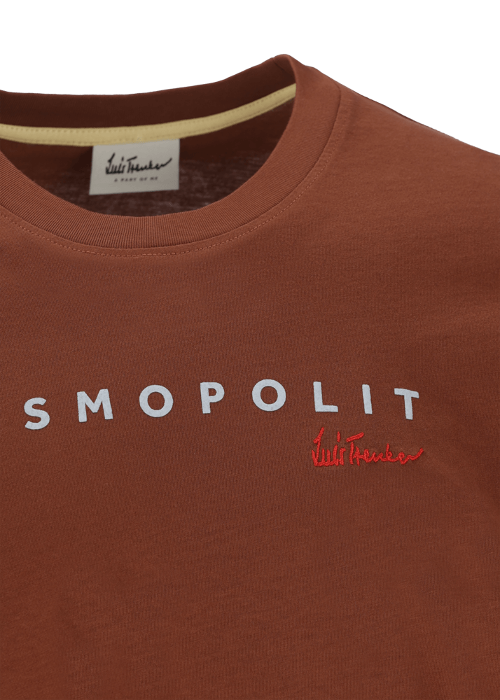 Luis Trenker T-shirt Con Logo Ricamato E Stampa "Kosmopolit"