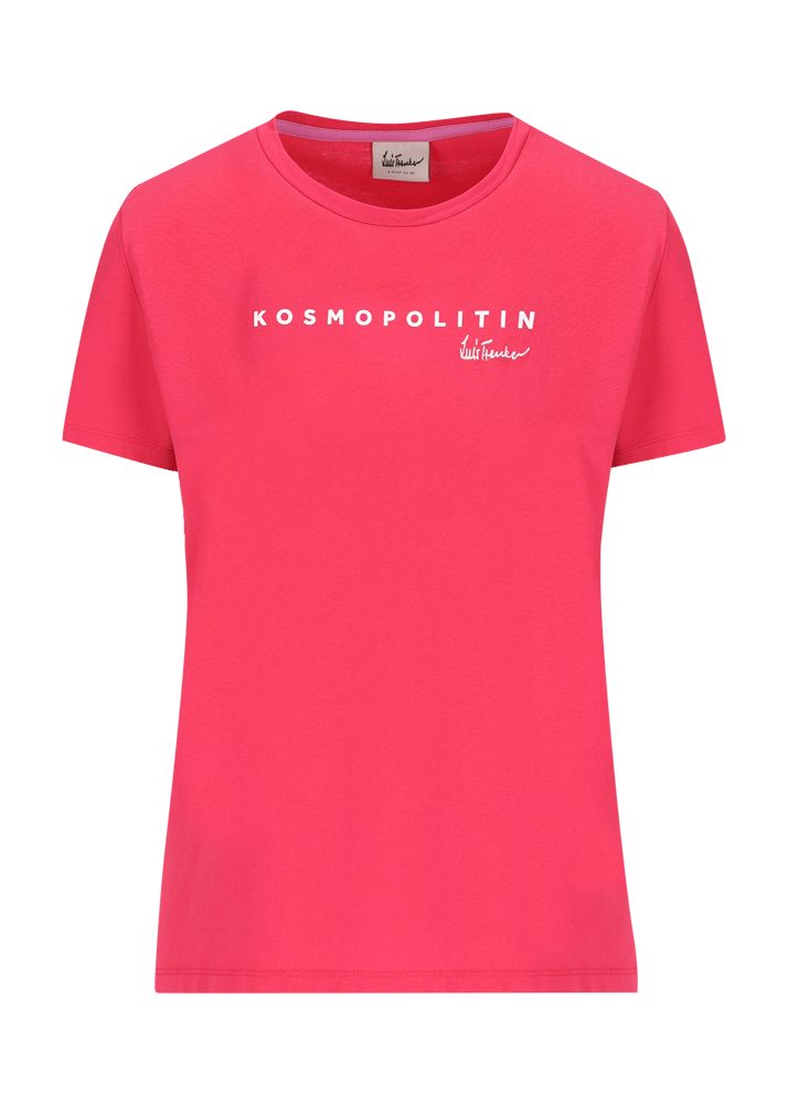 Luis Trenker T-shirt con logo ricamato e stampa "Kosmopolit"
